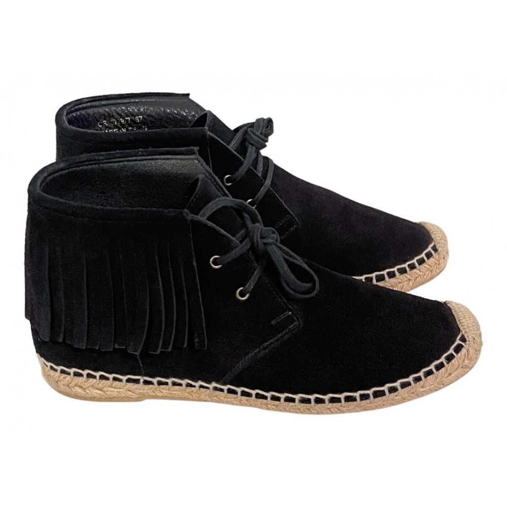Saint Laurent Espadrille fringe suede booties - Picture 6 of 6